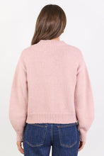 Load image into Gallery viewer, Among The Brave Mirage Fluffy Crewneck Cardigan - Blush
