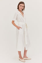 Load image into Gallery viewer, Cloth &amp; Co The Tailored Shirt Dress - White  Hyde Boutique   
