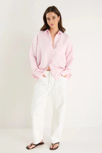 Load image into Gallery viewer, Exalted Pale Pink Linen
Viscose Oversized Shirt - Pale Pink
