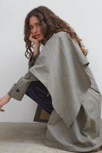 Load image into Gallery viewer, Commonplace Lady Gingham Trench - Black/White Hyde Boutique
