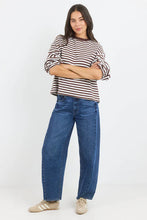 Load image into Gallery viewer, Stories Be Told Unite Stripe Long Sleeve - Chocolate Arriving Friday
