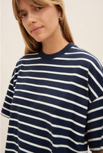 Load image into Gallery viewer, Kowtow Oversized Boxy Tee - Navy Breton  Hyde Boutique   
