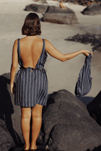 Load image into Gallery viewer, Commonplace Palermo Low Back Dress - Navy/White Stripe Hyde Boutique
