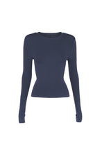 Load image into Gallery viewer, Mossman Brooklyn Top - Sapphire Apparel > Women > Clothing > Tops > Long Sleeve Tops > Ribbed Jersey Tops > Mossman Hyde Boutique
