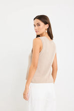 Load image into Gallery viewer, Among The Brave Salute Relaxed Sleeveless Knit Tank Top - Sand
