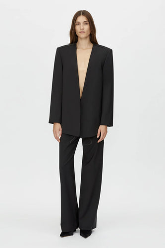 Camilla and Marc Houston Collarless Blazer - Black Mrs Hyde Boutique