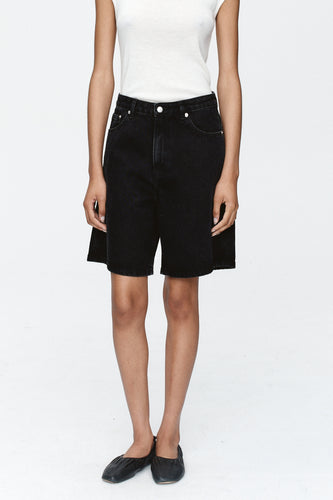 Marle Relaxed Jean Short - Black  Hyde Boutique   