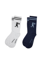Load image into Gallery viewer, Karen Walker Runaway Girl Socks 2 Pack - White/Denim  Hyde Boutique   
