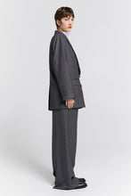 Load image into Gallery viewer, Karen Walker Kyoto Double Breasted Jacket - Pinstripe Suiting Charcoal  Hyde Boutique   
