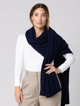Load image into Gallery viewer, Dark Hampton The Clements Wool Scarf - Navy Arriving First Week June Hyde Boutique
