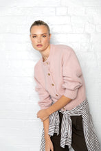 Load image into Gallery viewer, Among The Brave Mirage Fluffy Crewneck Cardigan - Blush Hyde Boutique
