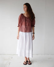 Load image into Gallery viewer, Måhsa Bon Ruffle Blouse - Maple
