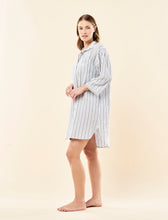 Load image into Gallery viewer, Papinelle x Karen Walker Seersucker Stripe Nightshirt - Sky Blue
