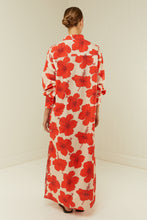 Load image into Gallery viewer, Palm Noosa Olive Shirt Dress - Red Hibiscus  Hyde Boutique   
