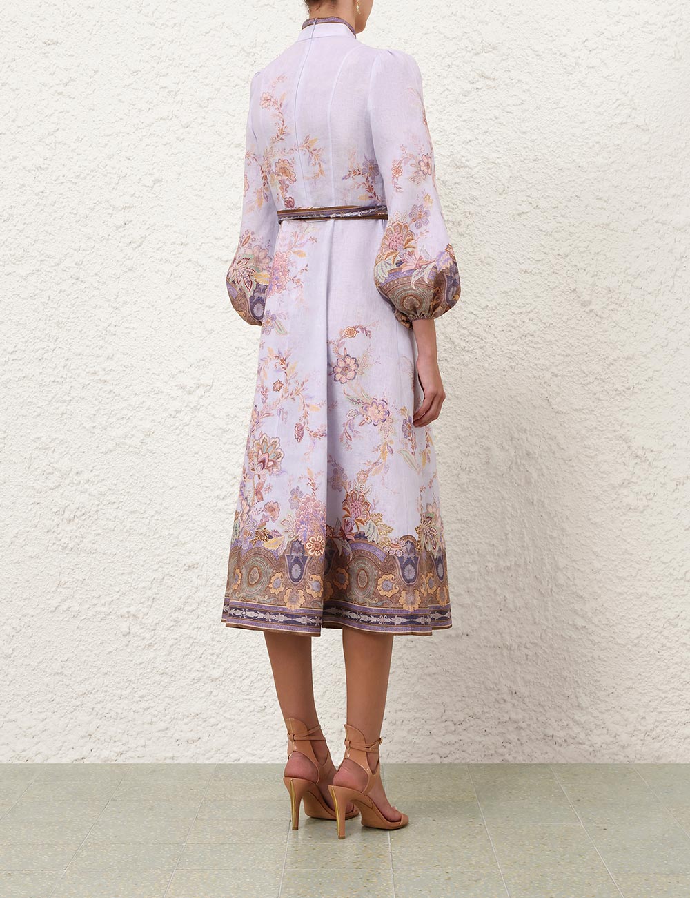 sachin and babi light blue dress Vita Kin Luna Linen Midi Dress In Red main image 0