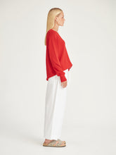 Load image into Gallery viewer, Sills Carnival V Neck Sweater - Scarlet
