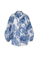Load image into Gallery viewer, Coop By Trelise Cooper - Belle Of The Billow Blouse - Blue &amp; White
