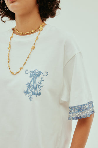 Alémais Casa Embroidered Tee - Cream  Hyde Boutique   