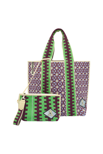 Alemais Teja Jacquard Beach Tote and Pouch - Multi | PRE ORDER  Hyde Boutique   