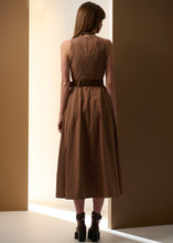 Load image into Gallery viewer, Pol Odette Dress - Chocolate Apparel > Women > Clothing > Dresses > Midi Dresses > Pol Hyde Boutique
