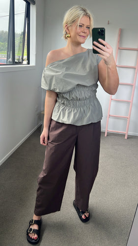 Marle Aida Top - Eucalyptus Hyde Boutique