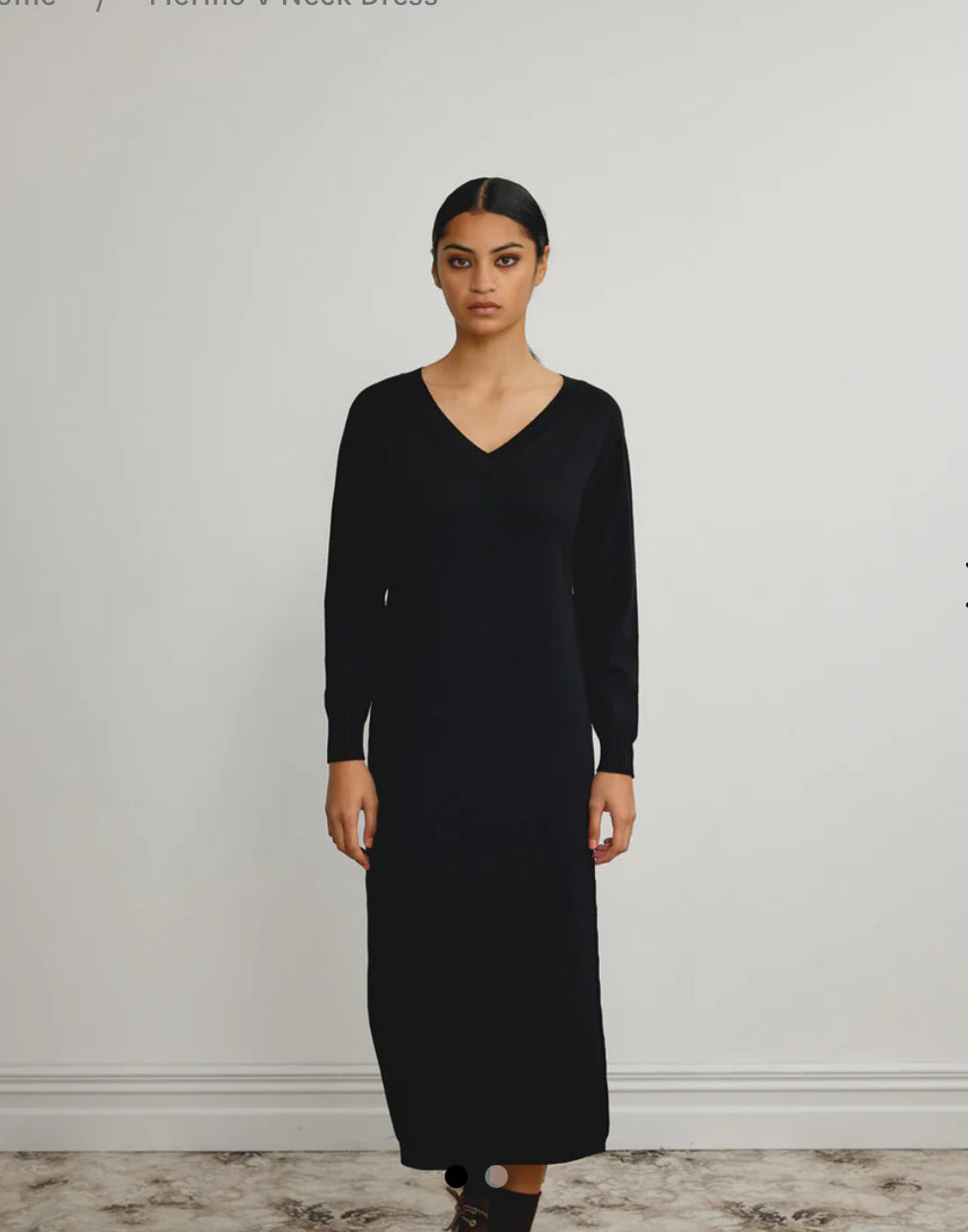 Standard Issue Merino V Neck Dress - Black Hyde Boutique