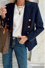 Load image into Gallery viewer, Mossman Legacy Blazer - Navy Apparel > Women > Clothing > Jackets > Blazers > Tailored Blazers > Mossman Hyde Boutique
