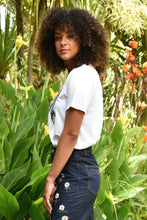 Load image into Gallery viewer, Coop by Trelise Cooper Simply Bowtiful T-Shirt - White &amp; Denim Hyde Boutique
