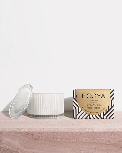 Ecoya Grand Celebration Candle - Musk & Warm Vanilla Candle Ecoya