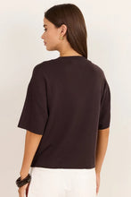 Load image into Gallery viewer, Stories Be Told Intrepid Relaxed Knit Tee - Chocolate
