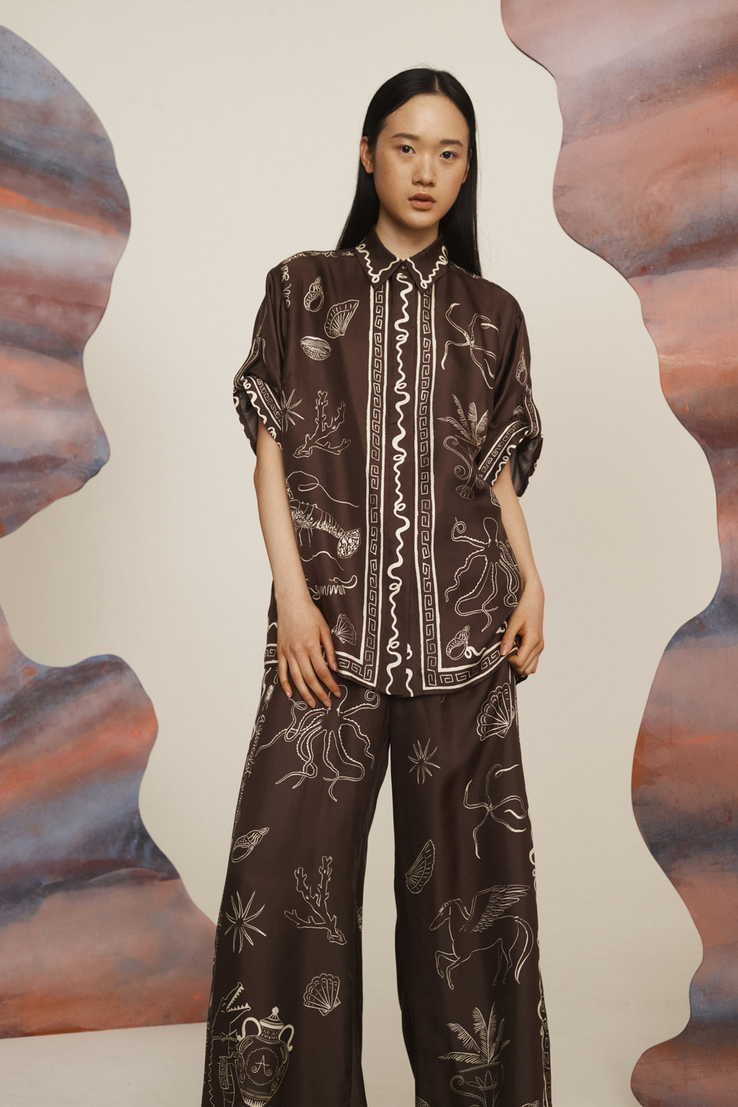 Alémais Sammy Silk Shirt - Chocolate | PRE ORDER End Of Jan Hyde Boutique