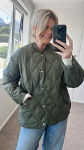 Load image into Gallery viewer, Moke Talei Women Quilt Bomber - Olive Green Apparel > Women > Clothing > Jackets > Bomber Jackets > Quilted Bomber Jackets > Moke Hyde Boutique
