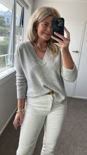 Load image into Gallery viewer, Aleger N.374 Classics V Neck - Polar Grey Apparel > Women > Clothing > Knitwear > Jumpers > V Neck Jumpers > Aleger Hyde Boutique
