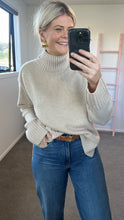 Load image into Gallery viewer, Aleger N.325 Cashmere Blend Chunky Polo - Shell Beige Arriving Early March Hyde Boutique
