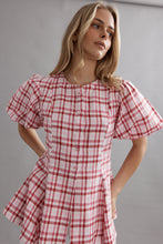 Load image into Gallery viewer, Caitlin Crisp Sofia Blouse - Berry Plaid Caitlin Crisp
