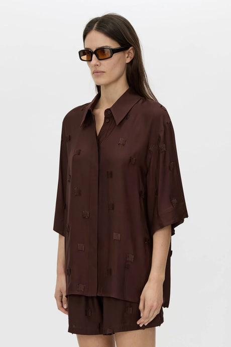 Camilla and Marc Otillie 2.0 Short Sleeve Top - Chocolate Hyde Boutique