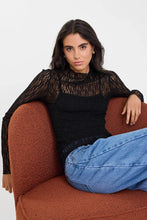 Load image into Gallery viewer, Among The Brave Lace Long Sleeve Top - Black Arriving Thursday

