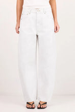 Load image into Gallery viewer, Among The Brave Varsity Barrel Jean - Ivory Clothing > Jeans > Barrel Leg Jeans > High Waisted Jeans > Among The Brave Hyde Boutique
