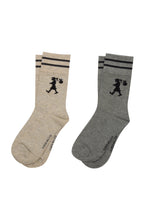 Load image into Gallery viewer, Karen Walker Runaway Girl Socks - Natural/Grey/Black Apparel > Women > Clothing > Socks &amp; Hosiery > Socks > Karen Walker Hyde Boutique
