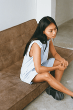 Load image into Gallery viewer, Commonplace Margie Pinny Dress - Baby Blue Hyde Boutique
