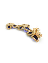 Load image into Gallery viewer, Zimmermann Bloom Large Dangles - Gold/Blue Hyde Boutique
