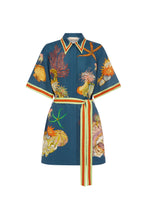 Load image into Gallery viewer, Alémais Dorian Linen Mini Dress - Navy | PRE ORDER End Of Feb Hyde Boutique
