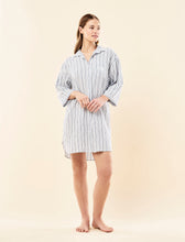 Load image into Gallery viewer, Papinelle x Karen Walker Seersucker Stripe Nightshirt - Sky Blue

