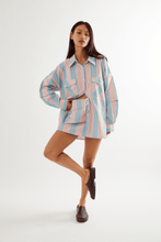 Load image into Gallery viewer, Commonplace Eastern Shirt - Baby Blue/Pink Hyde Boutique
