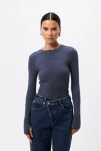 Load image into Gallery viewer, Mossman Brooklyn Top - Sapphire Apparel > Women > Clothing > Tops > Long Sleeve Tops > Ribbed Jersey Tops > Mossman Hyde Boutique
