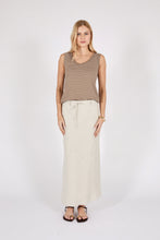 Load image into Gallery viewer, Marlow Porto Tank - Choc/Ivory Stripe Hyde Boutique
