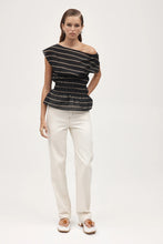 Load image into Gallery viewer, Marle Aida Top - Black Stripe Hyde Boutique
