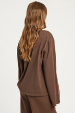 Load image into Gallery viewer, Camilla and Marc Maren Emb Long Sleeve Tee - Chocolate
