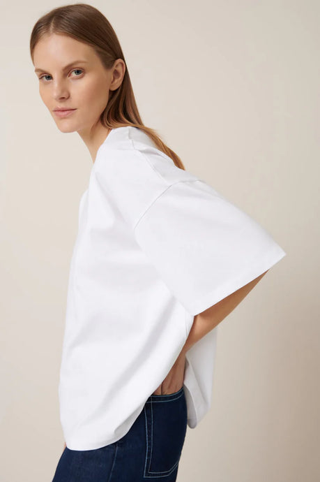 Kowtow Oversized Boxy Tee - White Shirts & Tops Kowtow