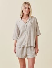 Load image into Gallery viewer, Papinelle x Karen Walker Seersucker Stripe Boxer PJ Set - Nutria  Hyde Boutique   
